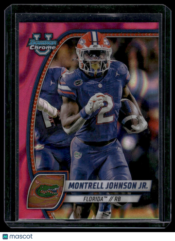 2024 Bowman University Chrome Montrell Johnson Jr. #133 Pink Lava Refractor