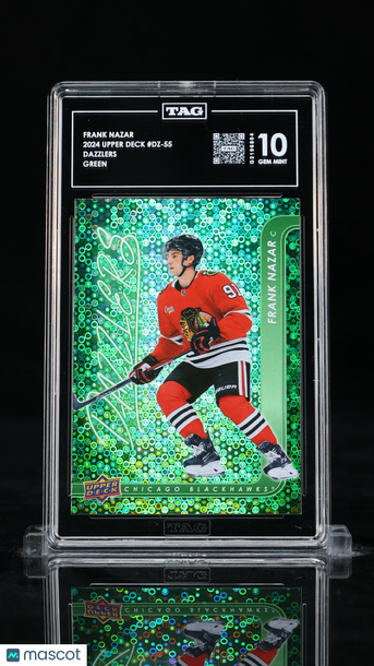2024 Upper Deck Dazzlers Frank Nazar #DZ-55 Green Rookie TAG 10