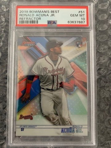 2018 Bowmans Best Ronald Acuna Jr Rookie Refractor PSA 10