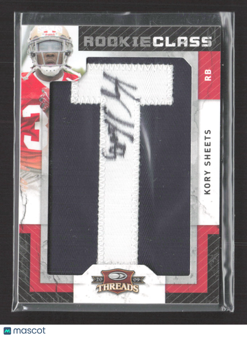 2009 Panini Donruss Threads Rookie Class Kory Sheets #229 /390 Rookie Class Jersey Patch