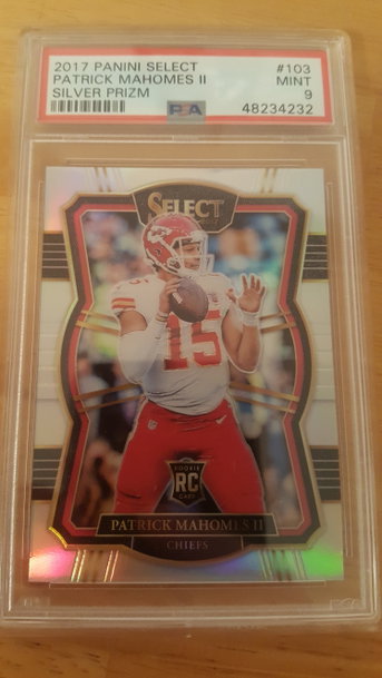 Patrick Mahomes Select Silver Prizm PSA 9