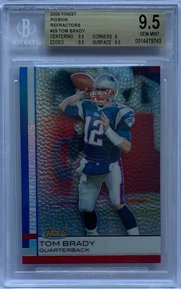 2009 Finest PIGSKIN Refractor Tom Brady #29 BGS 9.5 GOLD LABEL