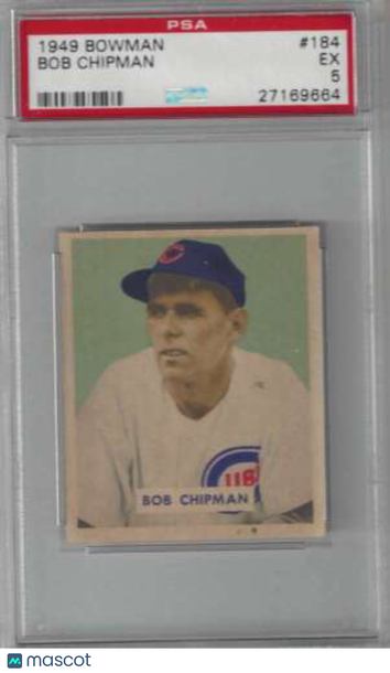 1949 Bowman Bob Chipman #184 Base Set PSA PSA 5