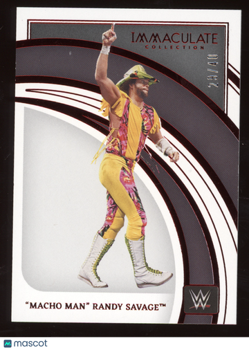 2022 Panini Immaculate Collection WWE "Macho Man" Randy Savage #6 Red /40