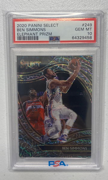 2020-21 Select BEN SIMMONS Courtside Prizm Elephant #249 PSA 10 