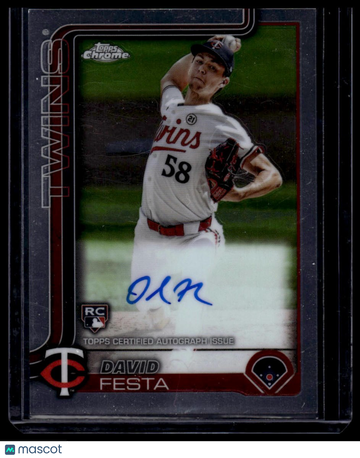 2025 Topps Chrome David Festa #RA-DF Rookie Autographs Refractors SN AU