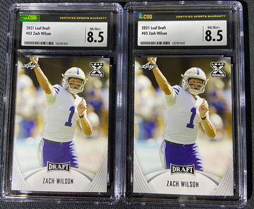 (2) Two - 2021 Leaf Draft ROOKIE Zach Wilson CSG 8.5