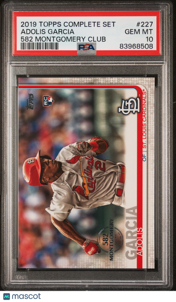 2019 Topps 582 Montgomery Club #227 Adolis Garcia PSA Gem Mint 10