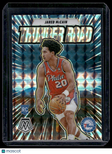 2024-25 Panini Prizm Mosaic Thunder Road Jared McCain #17 Silver Prizm RC
