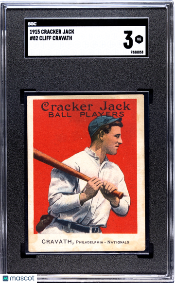 1915 Cracker Jack Cliff Cravath #82 SGC 3