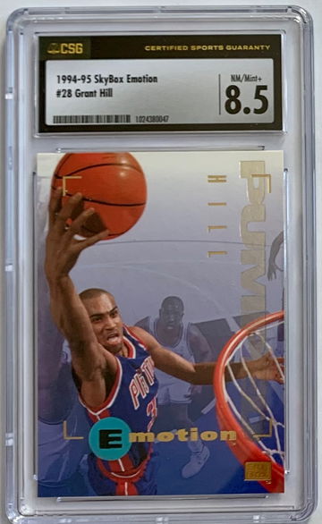 1994-95 Skybox Emotion #28 Grant Hill Rookie Card RC - Graded CSG 8.5 New Label