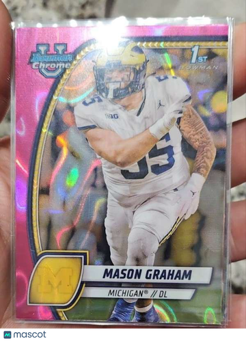 2024 Bowman University Chrome - Pink Lava Refractor Mason Graham #127