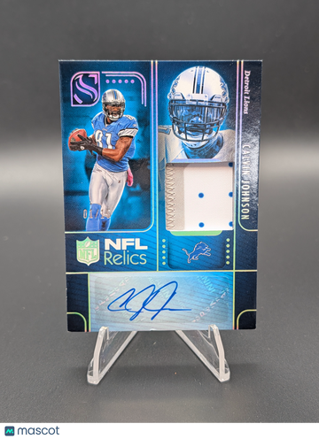 2026 2025 Panini Silhouette Calvin Johnson #NRA-CJN NFL Relics Patch Auto 1/15 /15 Authentic Memorabilia NFL Relics