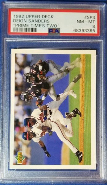 1992 Upper Deck Deion Sanders Prime Times Two #SP3 PSA 8