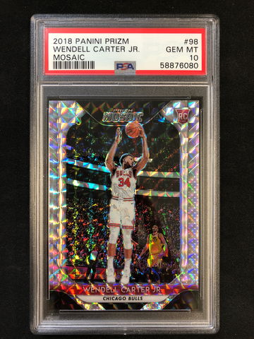 2018-19 Panini Mosaic Prizm - Wendell Carter Jr. - Rookie Silver PSA 10 Gem Mint