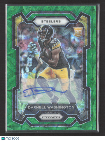 2023 Panini Prizm Darnell Washington #384 Green Mojo /75 RC