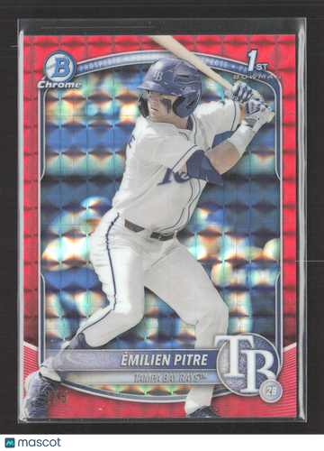 2024 Bowman Chrome Émilien Pitre #BCP-83 Red Mojo Refractor