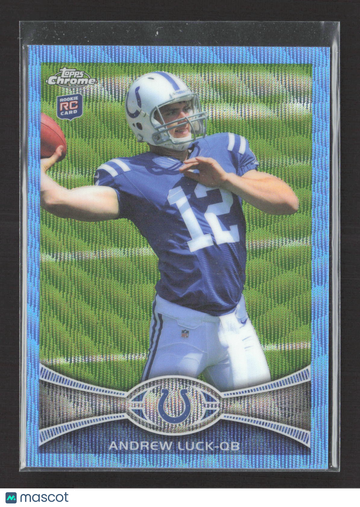 2012 Topps Chrome Andrew Luck #BW-1 Blue Wave Refractor