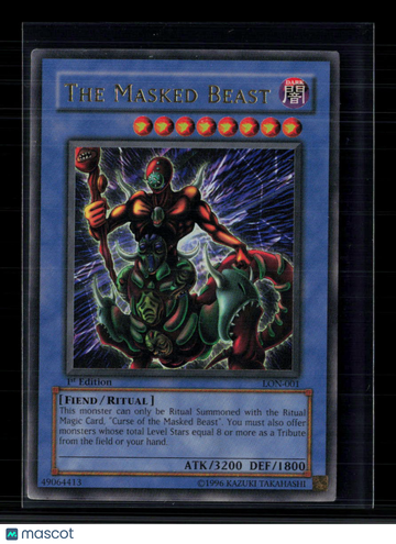 2003 Yu-Gi-Oh! Labyrinth of Nightmare The Masked Beast Holo Ultra Rare 1st Edition
