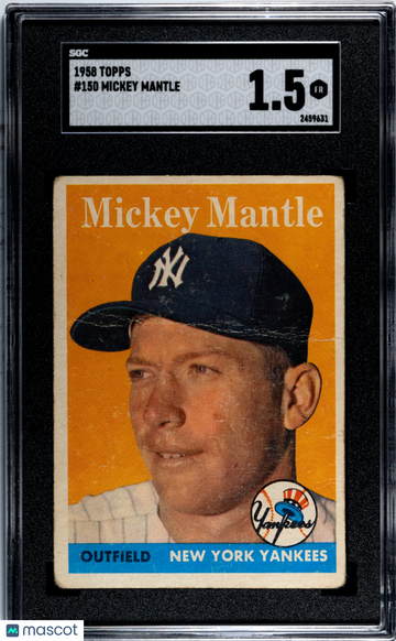 1958 Topps Mickey Mantle #150 SGC 1.5