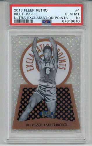 2013 FLEER RETRO ULTRA EXCLAMATION POINTS #184 BILL RUSSELL USF PSA 10