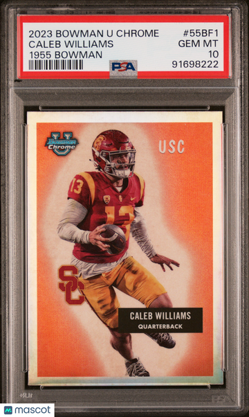 2023 Bowman University Chrome 1955 Bowman Caleb Williams #55BF1 Rookie PSA 10