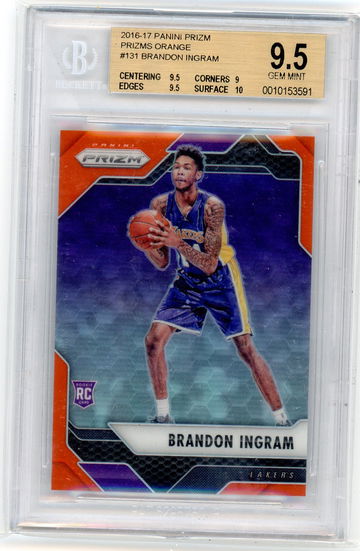 Brandon Ingram 2016-17 Prizm Orange Refractor Rookie RC /49 BGS 9.5 Pelicans #131