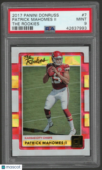 2017 Panini Donruss Patrick Mahomes II #7 The Rookies PSA 9