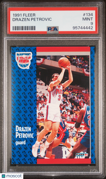 1991 Fleer Drazen Petrovic #134 PSA 9