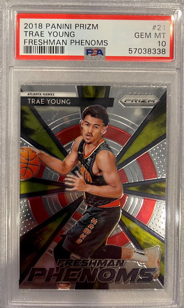 2018 Panini PRIZM Trae Young Freshman Phenoms PSA GEM MT 10
