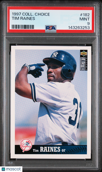 1997 Collector's Choice Tim Raines #182 PSA 9