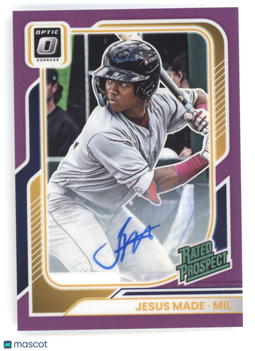 2026 Panini Donruss Optic Prizm Jesus Made #107 Autograph Purple 30/99