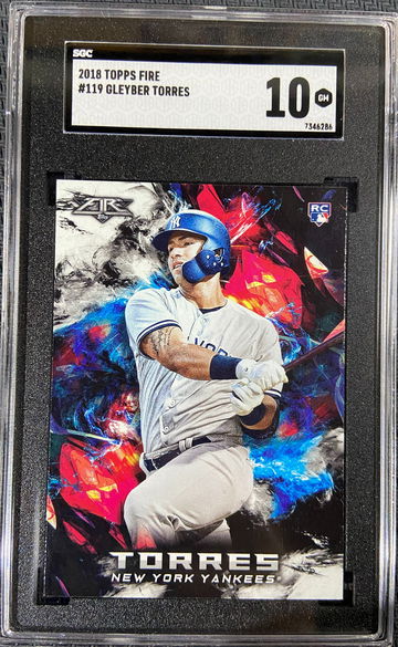 2019 Topps Fire Gleyber Torres SGC 10 GEM MINT