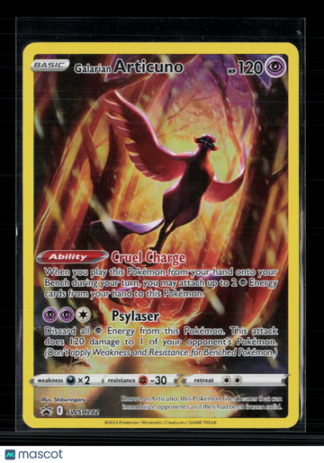 Pokemon 2023 Crown Zenith Galarian Articuno #SWSH282