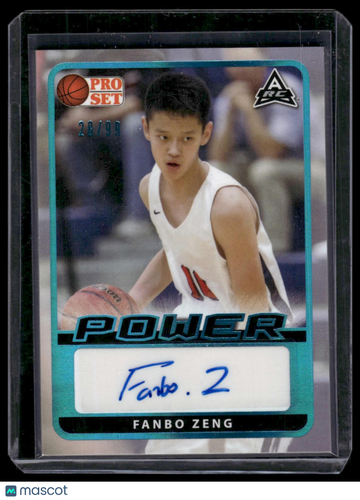 2022 Leaf Pro Set Power Fanbo Zeng #BA-FZ1 /99 Autograph RC