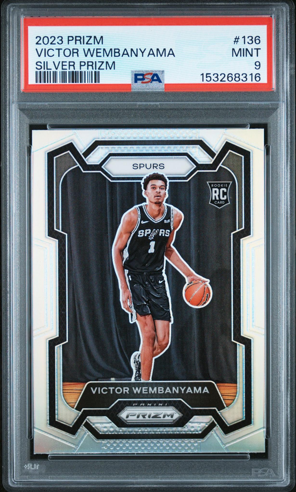 2023 Prizm Victor Wembanyama Silver #136 PSA 9 | Card Ladder