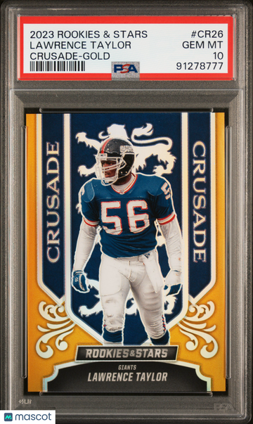 2023 Panini Rookies & Stars Crusade Lawrence Taylor #CR26 Gold PSA 10