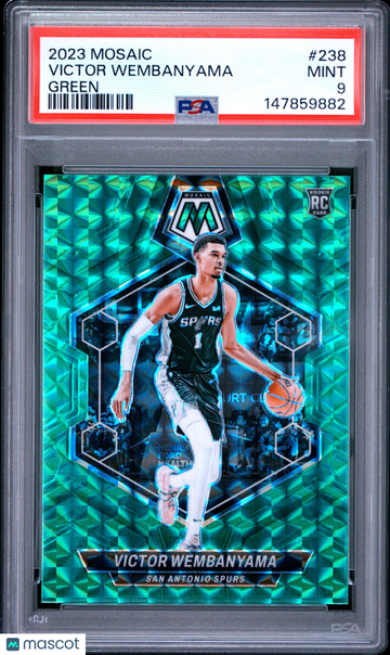 2023 Panini Mosaic Victor Wembanyama #238 Green PSA 9