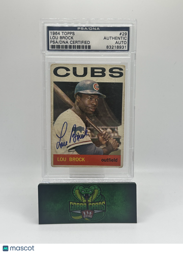 1964 Topps Lou Brock #29 Auto Authenticated