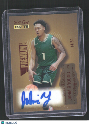 2022 Wild Card Matte Jahmir Young #MB-A Autographs Gold / Red Foil AU,SN