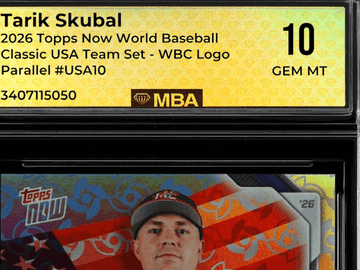 2026 Topps Now World Baseball Classic Tarik Skubal #USA10 USA Team Set - WBC Logo Parallel MBA 10