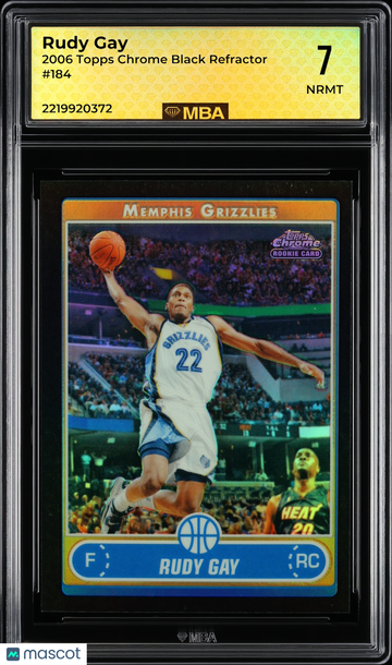 2006 Topps Chrome Rudy Gay #184 Black Refractor /99 MBA 7