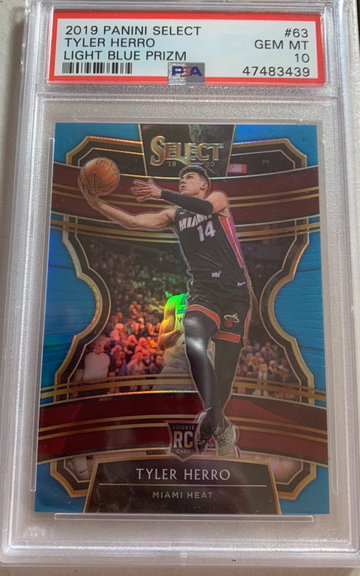 2019 Select Tyler Herro Light Blue RC /299 PSA 10