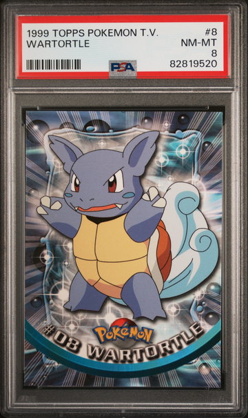 1999 Pokemon Tv Animation Series 1 Wartortle #8 PSA 8