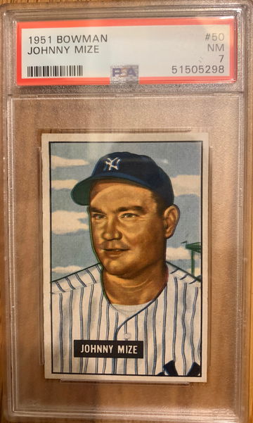 1951 Bowman Johnny Mize PSA 7