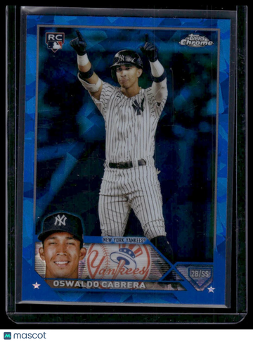 2023 Topps Chrome Sapphire Edition Oswaldo Cabrera #487 RC