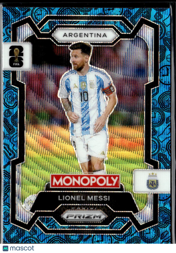 Lionel Messi 2026 Panini Prizm Monopoly FIFA World Cup 26 Blue Argentina
