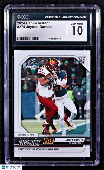 2024 Panini Instant NFL Football Jayden Daniels #AW-OROY [Base] Rookie Limited print run 10