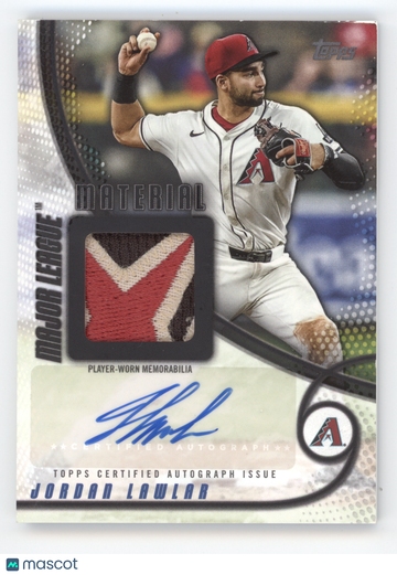2025 Topps Major League Material Autograph Jordan Lawlar #MMAU-JL /10 Relic