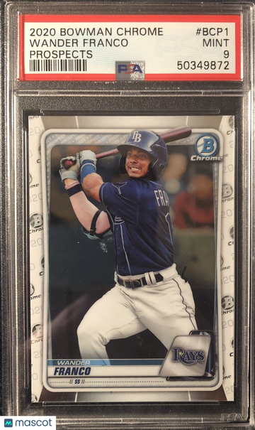 WANDER FRANCO 2020 Bowman Chrome Prospects #BCP1 PSA 9 Mint Tampa Bay Rays